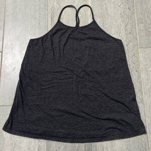 Old Navy High‑Neck Flowy Strappy Tank Top – Dark Gray, Size Medium